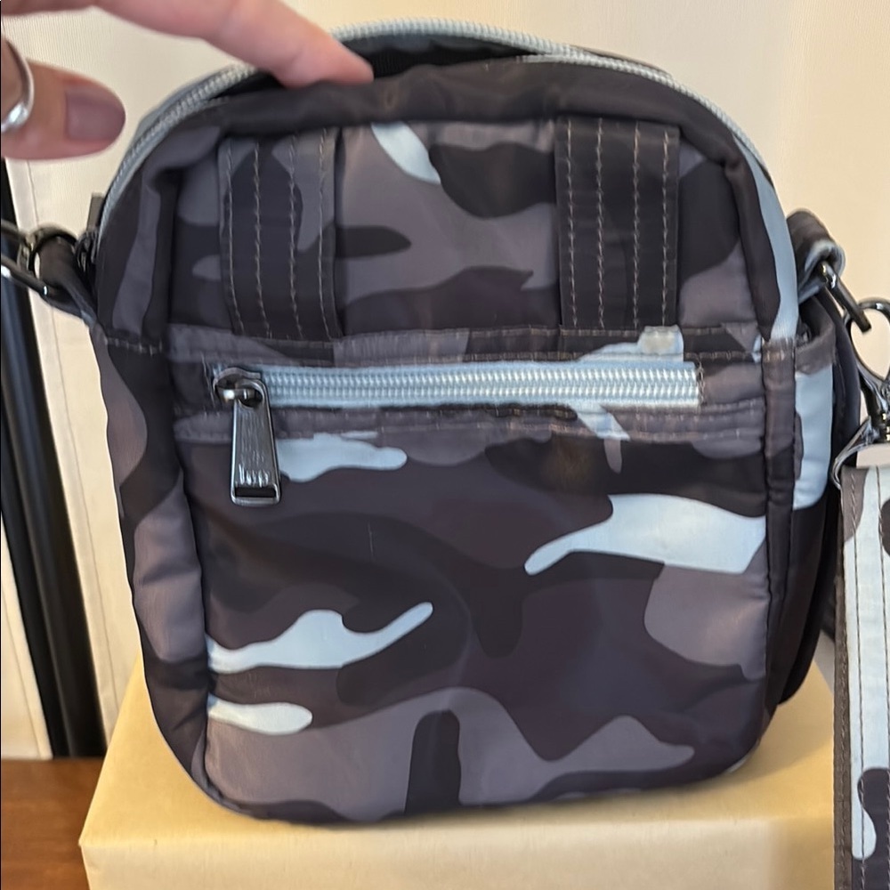 Lug Gray and Black Crossbody Bag Durable Compact Design - Picture 9 of 10